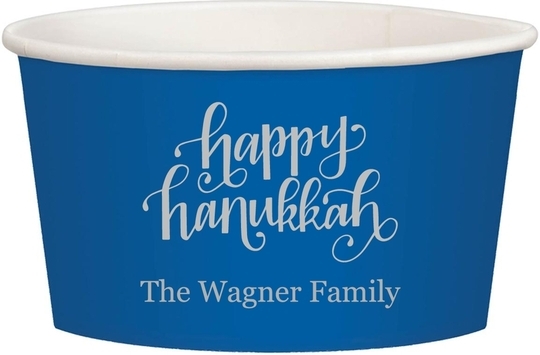 Hand Lettered Happy Hanukkah Treat Cups